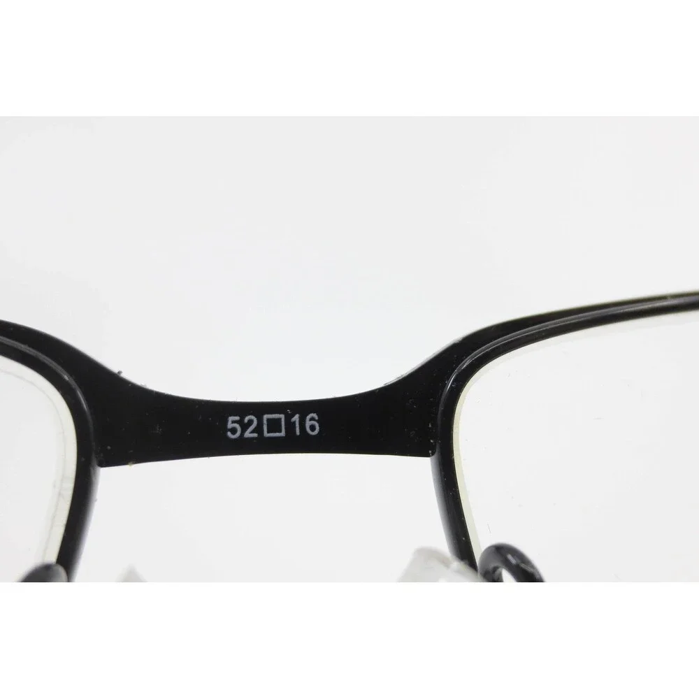 Robert Mitchell RM 202122 BK Black Rectangular Eyeglass Frames 52-16-140 Mens